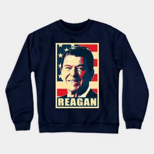 Ronald Reagan Propaganda Poster Art Crewneck Sweatshirt